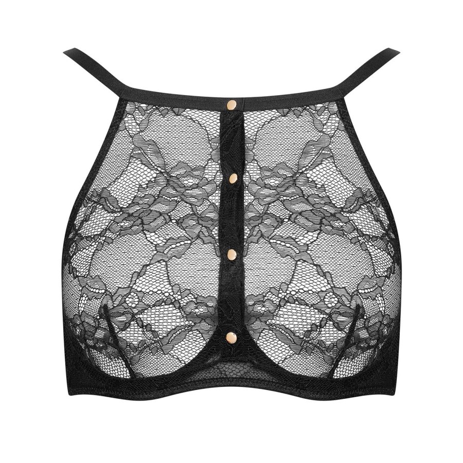 Soutiens-Gorge Maison Close | Soutien-Gorge Bustier En Dentelle Noir