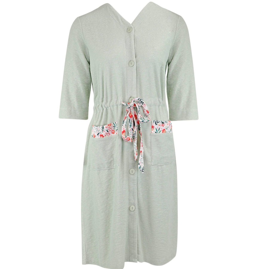 Lingerie De Nuit Canat | Robe De Chambre Menthe