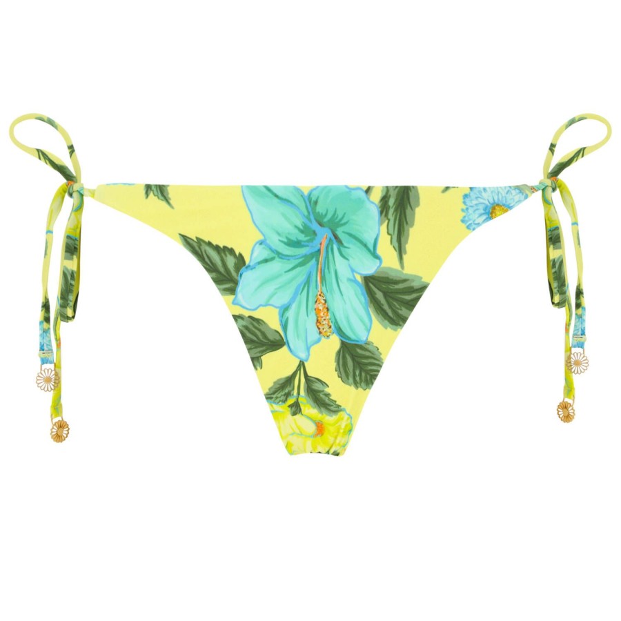 Maillots De Bain Seafolly Bresilien / Tanga | Bas De Maillot De Bain Slip Lacets Reversible Limelight