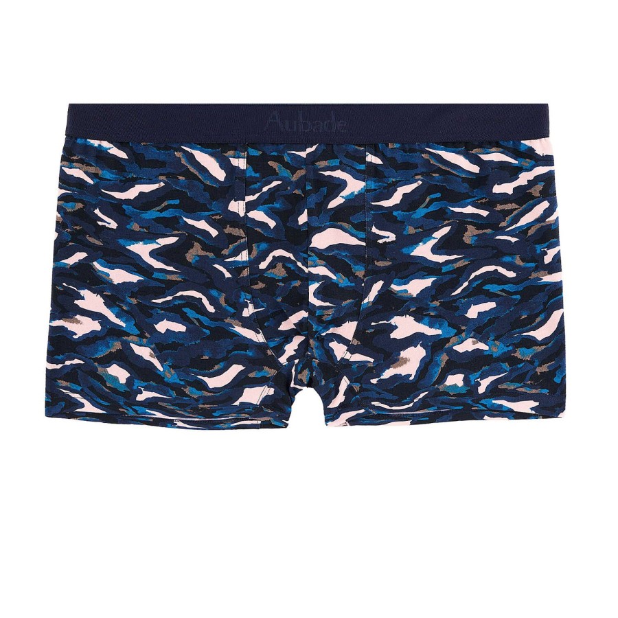 Homme Aubade Boxer Homme | Boxer Homme En Coton Et Modal Blue Playful