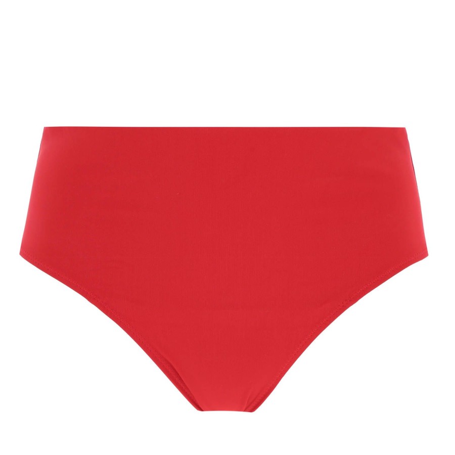 Maillots De Bain Pain de Sucre Culotte Haute | Bas De Maillot De Bain Culotte Haute Tobago Rouge Coquelicot