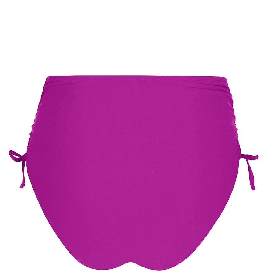 Maillots De Bain Antigel Culotte Haute | Bas De Maillot De Bain Culotte Haute Coulissante Mer Amethyste