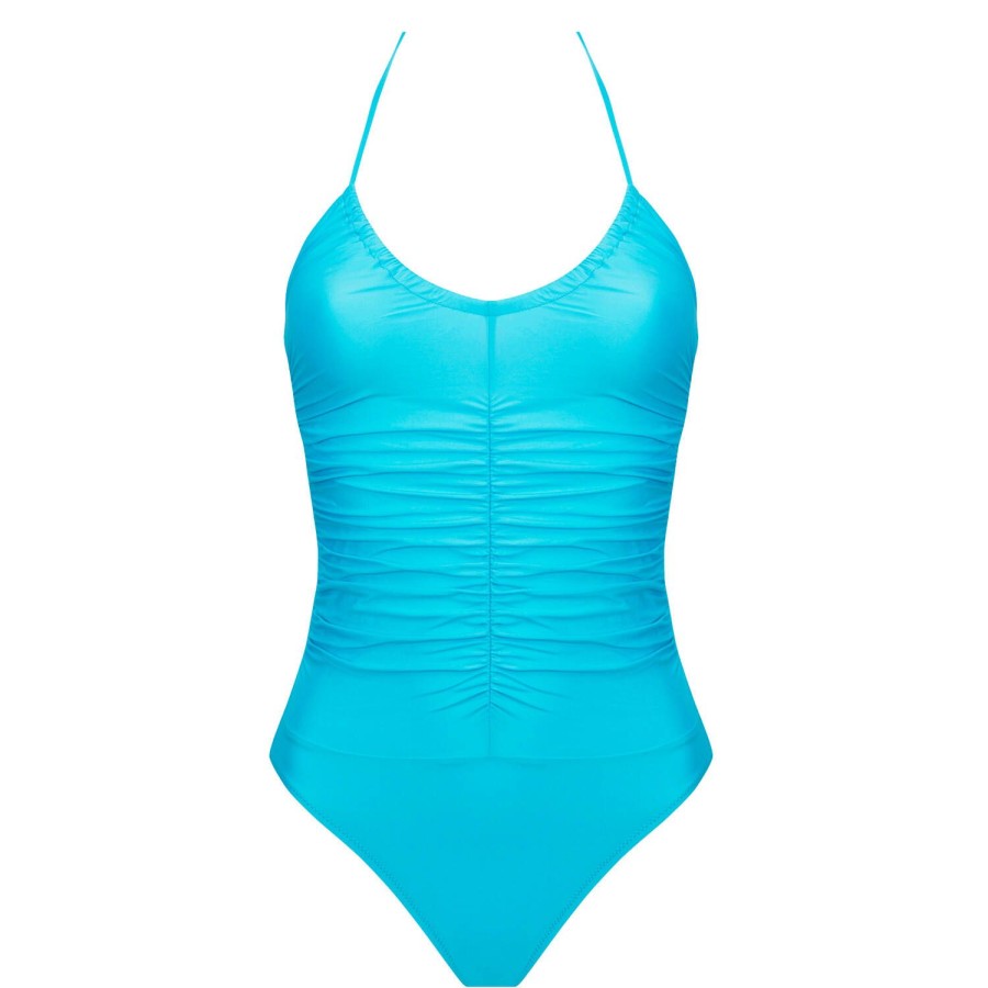 Maillots De Bain Antigel Autres Formes | Maillot De Bain 1 Piece Sans Armatures Turquoise