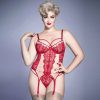 Lingerie Dita Von Teese | Guepiere Dita Red Lace