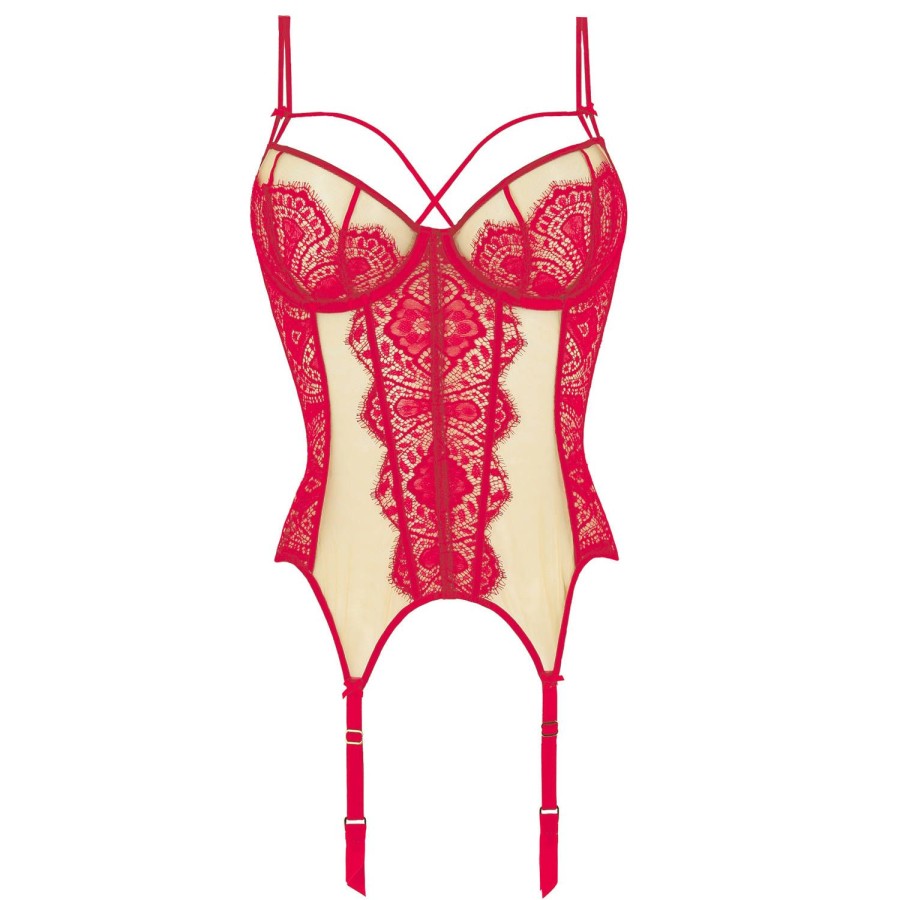 Lingerie Dita Von Teese | Guepiere Dita Red Lace