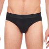 Homme HOM Slip Homme | Slip Homme En Coton Et Modal Noir