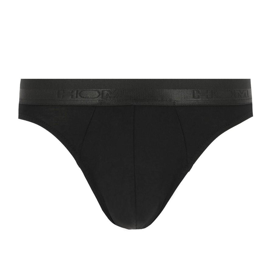 Homme HOM Slip Homme | Slip Homme En Coton Et Modal Noir