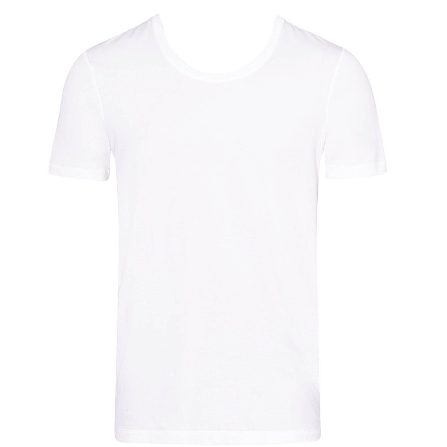 Homme Hanro T-Shirt Et Debardeur Homme | T-Shirt Homme En Coton Blanc