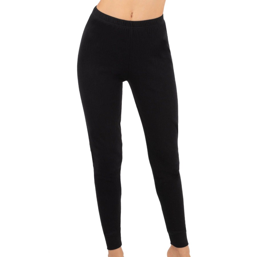 Lingerie De Nuit Oscalito | Legging En Coton Termotex Noir