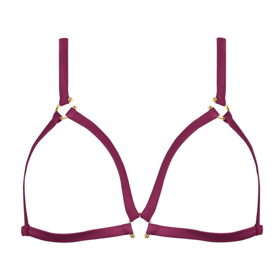 Soutiens-Gorge Studio Pia | Soutien-Gorge Ouvert En Soie Mulberry