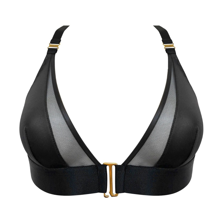 Soutiens-Gorge Bordelle | Soutien-Gorge Triangle Ouverture Frontale Noir