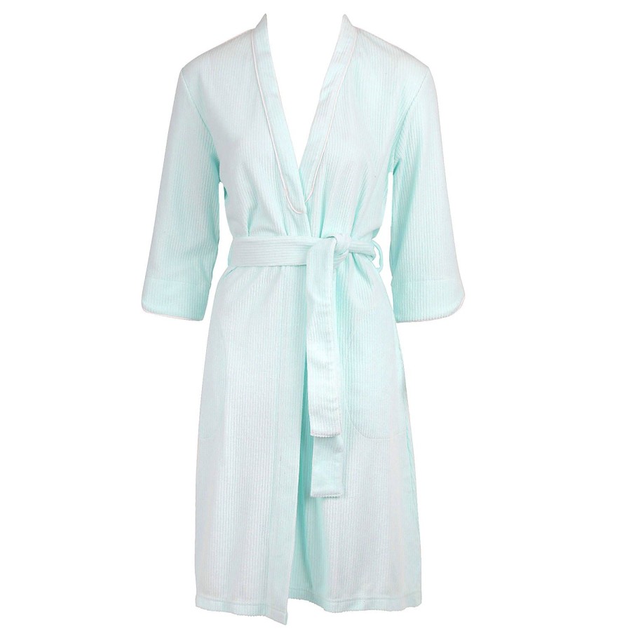 Lingerie De Nuit Canat | Peignoir En Coton Aqua