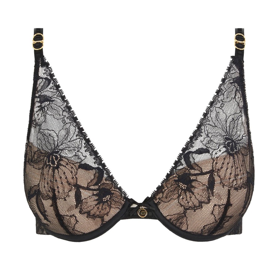 Soutiens-Gorge Chantelle | Soutien-Gorge Push-Up En Dentelle Noir