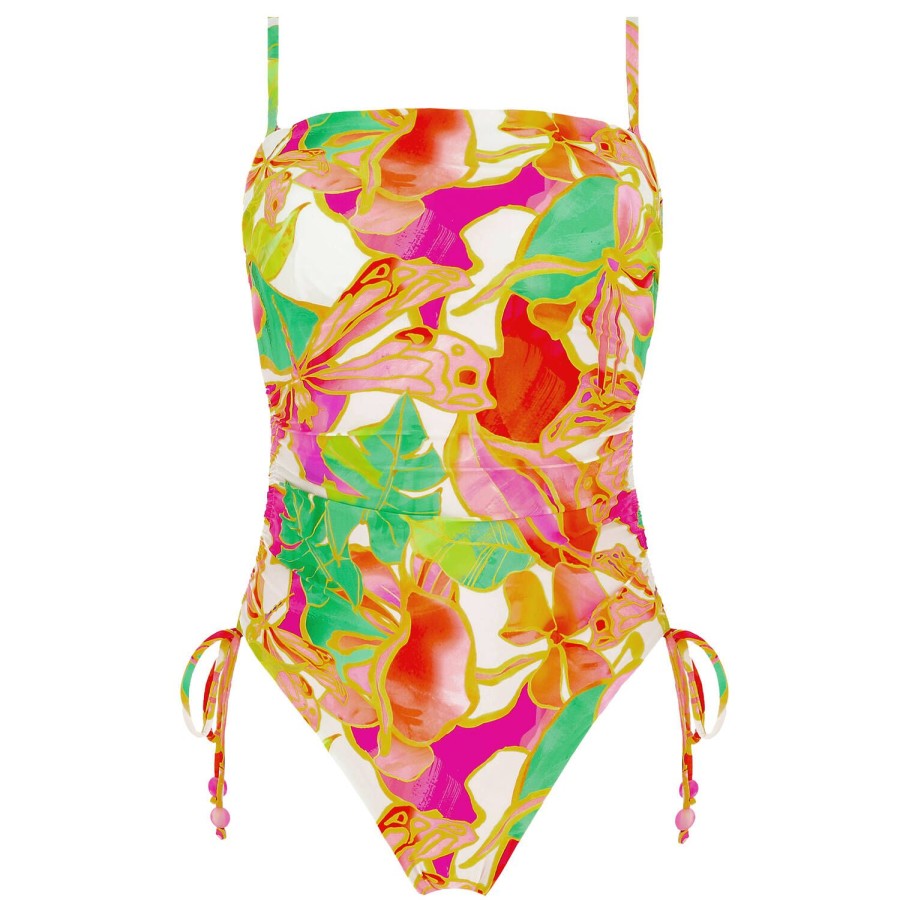 Maillots De Bain Seafolly Bustier | Maillot De Bain 1 Piece Bustier Armatures Fuchsia Rose