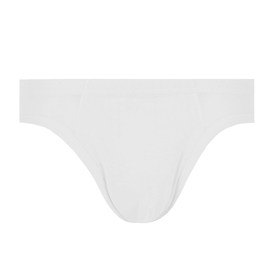 Homme Oscalito Slip Homme | Slip Homme En Coton Fil D'Ecosse Blanc