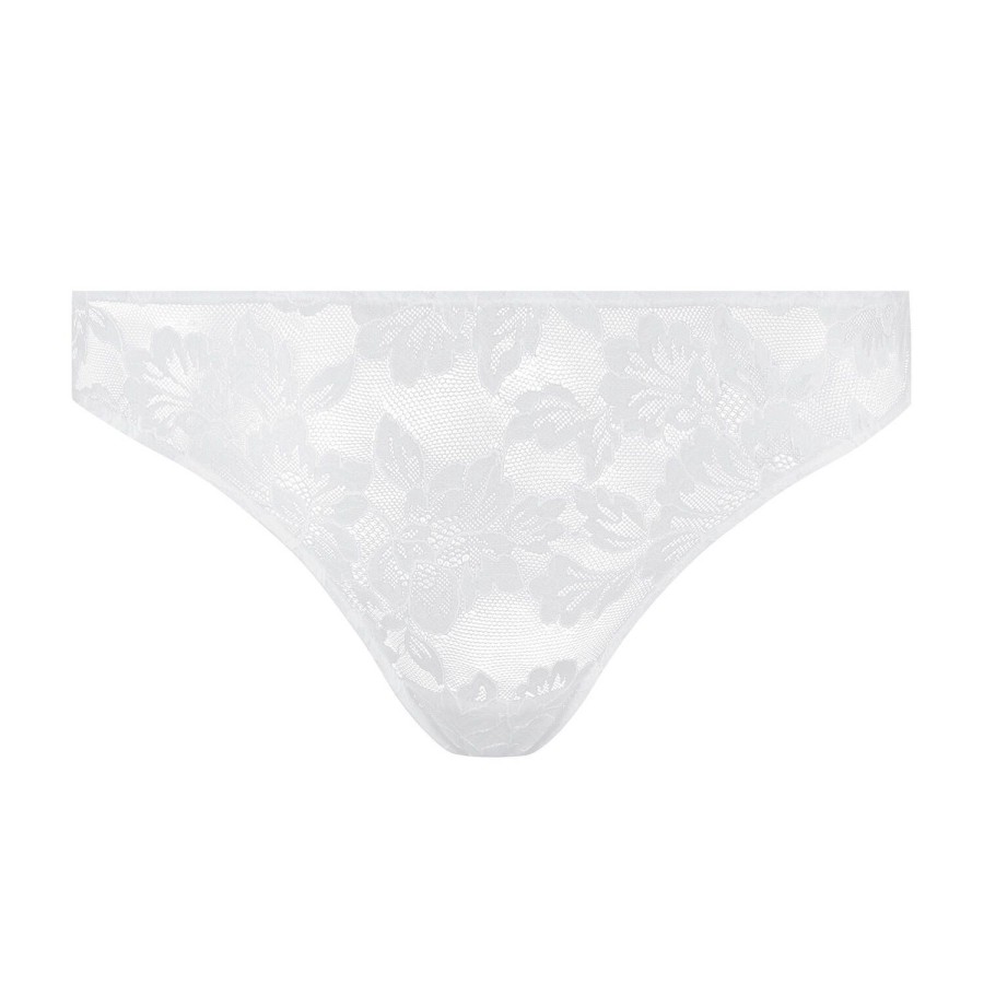 Culottes Mey | Tanga En Dentelle Blanc