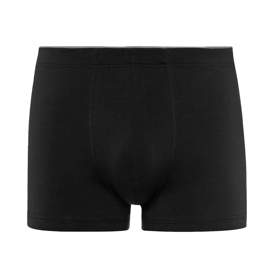 Homme Hanro Boxer Homme | Boxer Homme En Coton Noir