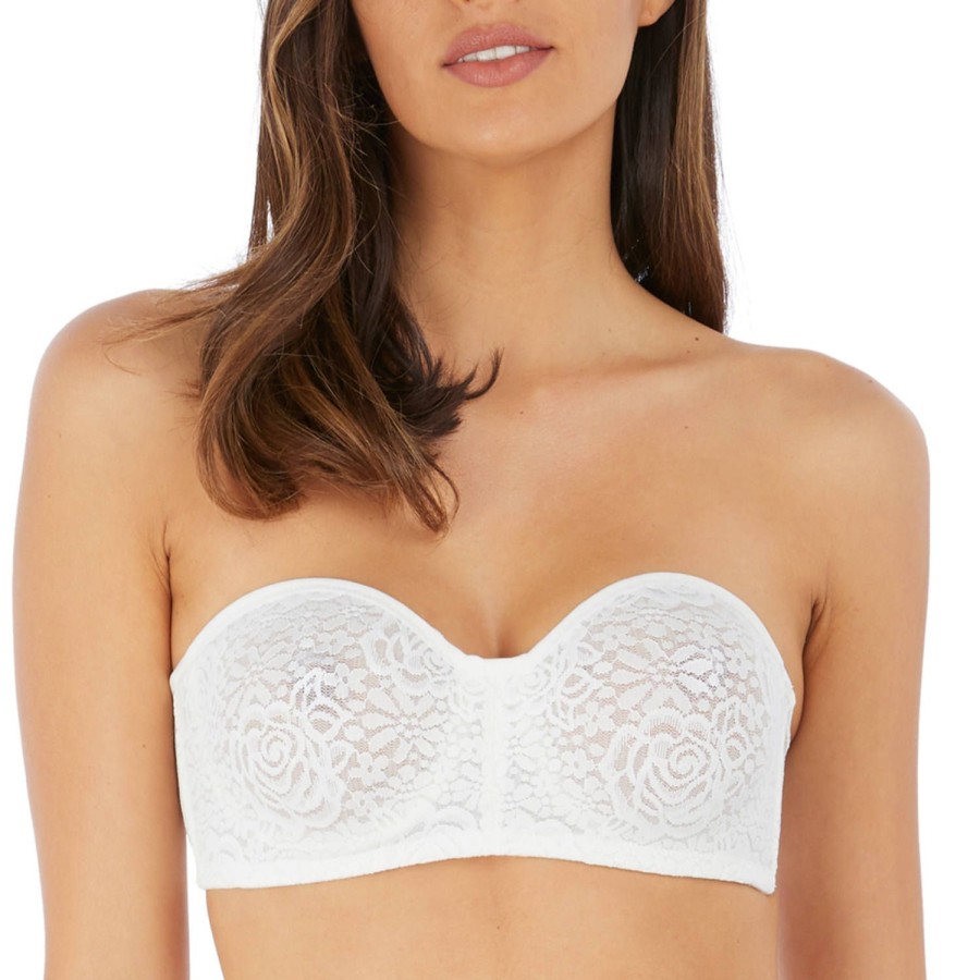 Soutiens-Gorge Wacoal | Soutien-Gorge Bandeau En Dentelle Ivoire