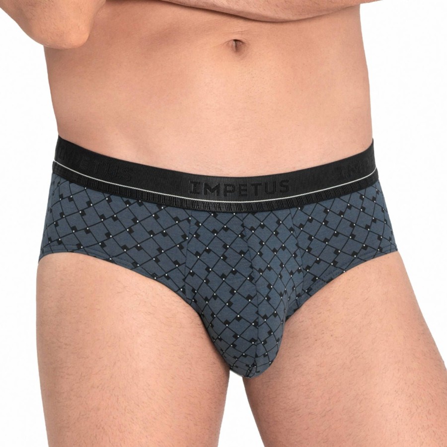 Homme Impetus Slip Homme | Slip Logo Tisse Homme En Coton Et Modal Bleu