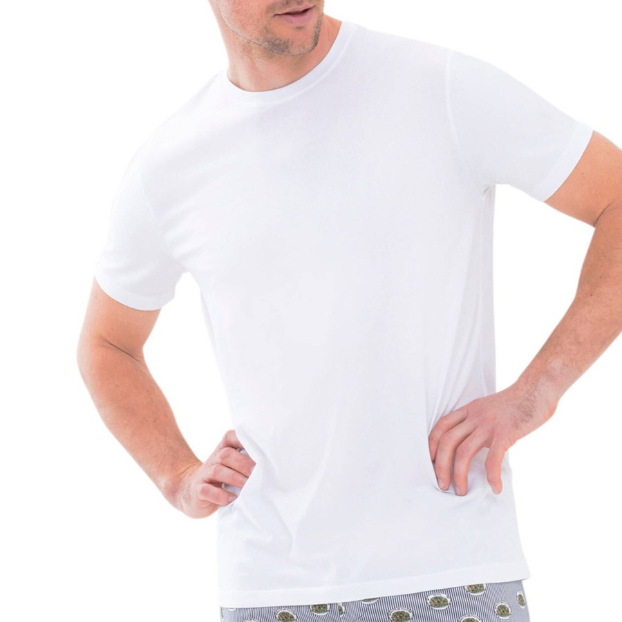 Homme Mey T-Shirt Et Debardeur Homme | T-Shirt Homme En Coton Blanc