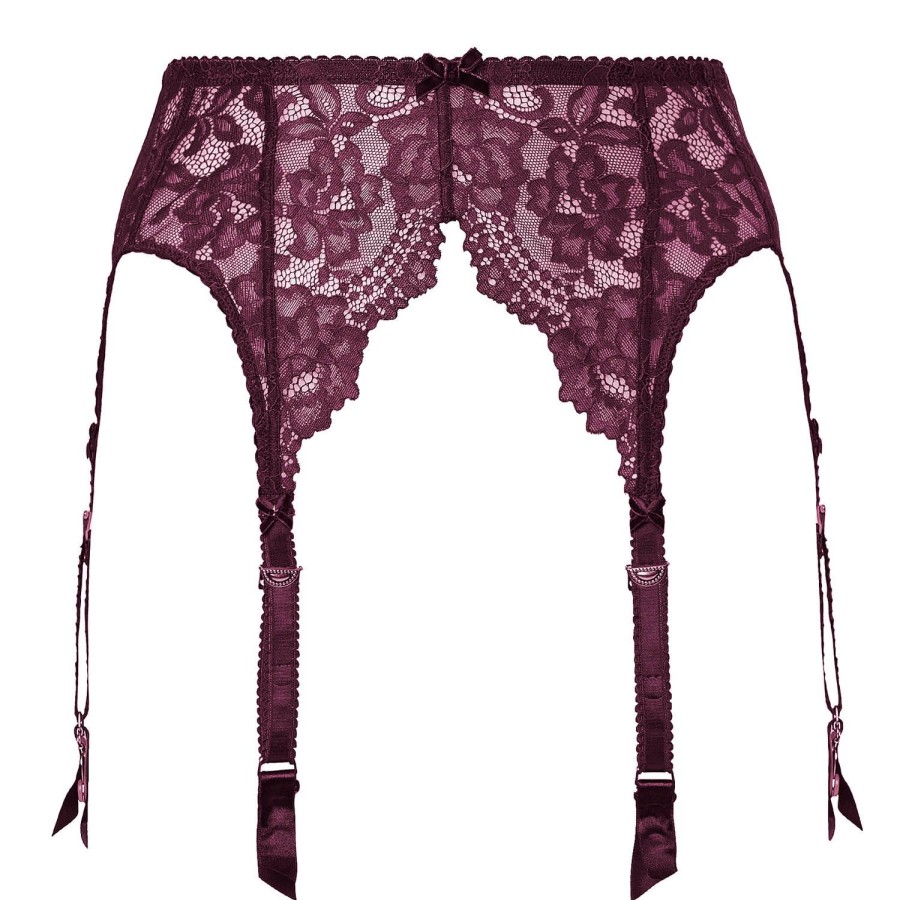 Lingerie Dita Von Teese | Porte-Jarretelles En Dentelle Bordeaux