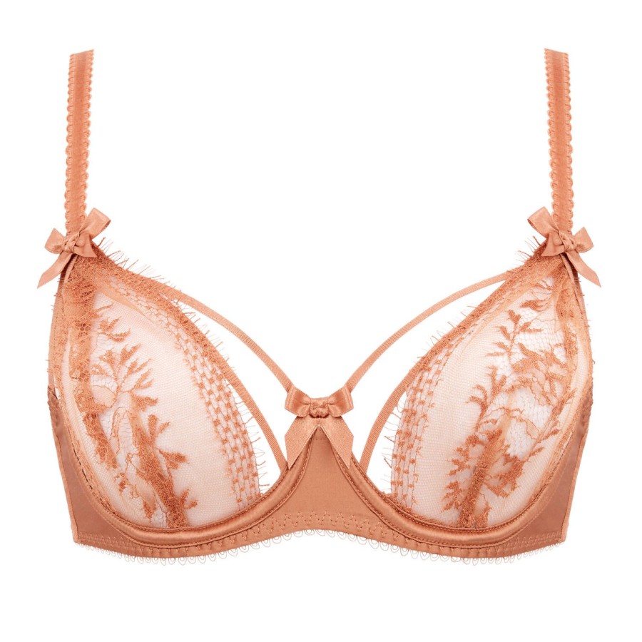 Soutiens-Gorge Agent Provocateur | Soutien-Gorge Armatures Ouvert En Dentelle Gold