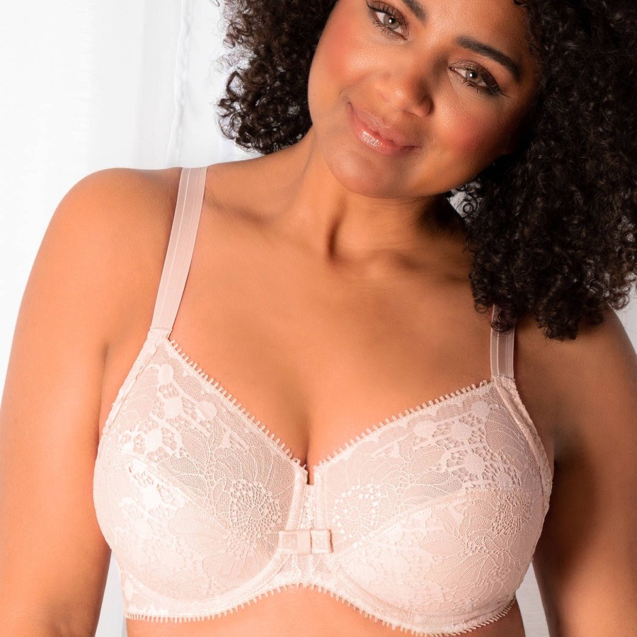 Soutiens-Gorge Chantelle | Soutien-Gorge Emboitant En Dentelle Beige Dore