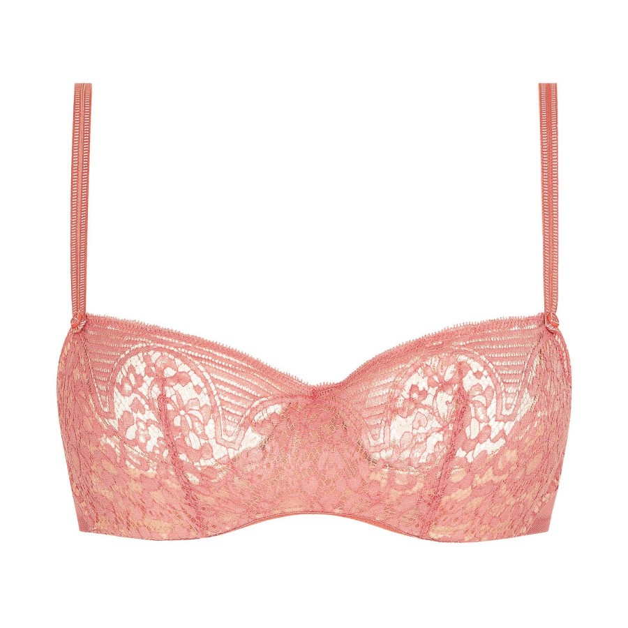 Soutiens-Gorge Chantelle X | Soutien-Gorge Bandeau En Dentelle Peche Melba