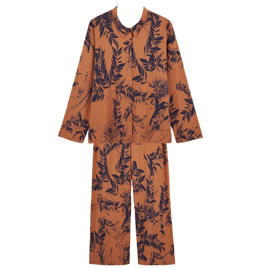 Lingerie De Nuit Laurence Tavernier | Pyjama En Coton Et Modal Bronze