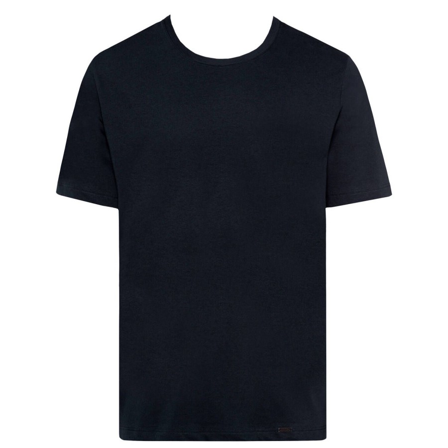 Homme Hanro T-Shirt Et Debardeur Homme | T-Shirt Homme En Coton Deep Navy