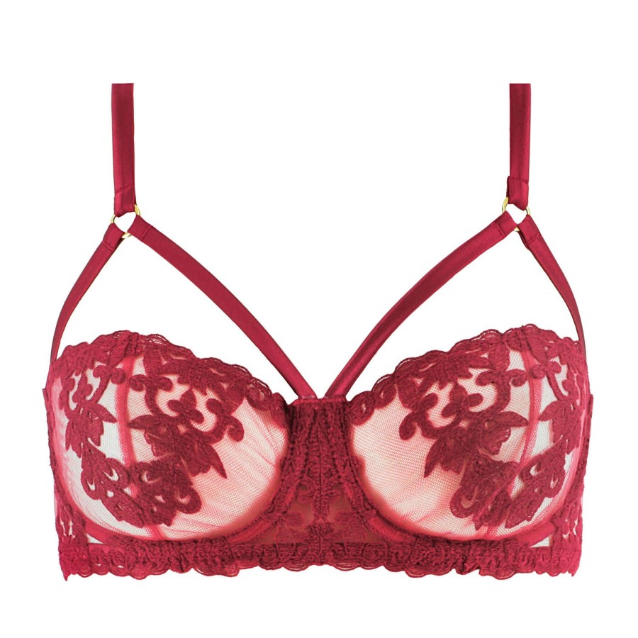 Soutiens-Gorge Fleur of England | Soutien-Gorge Balconnet Ouvert Cranberry