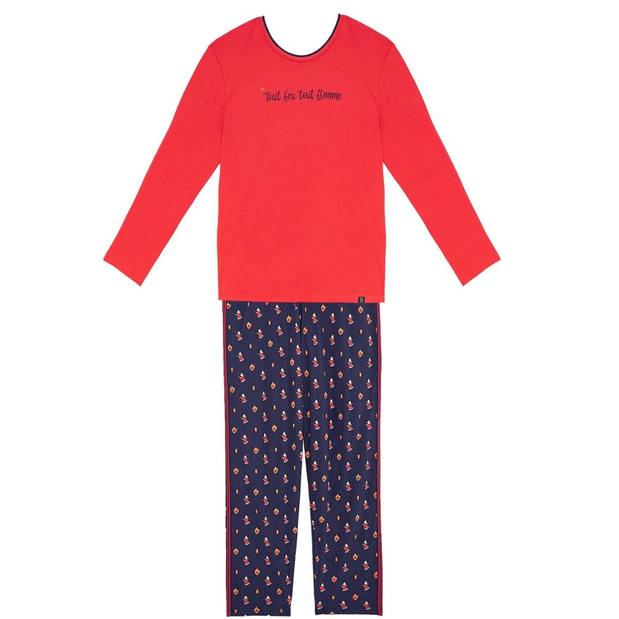 Homme Arthur Pyjama Homme | Pyjama Homme En Coton Rouge