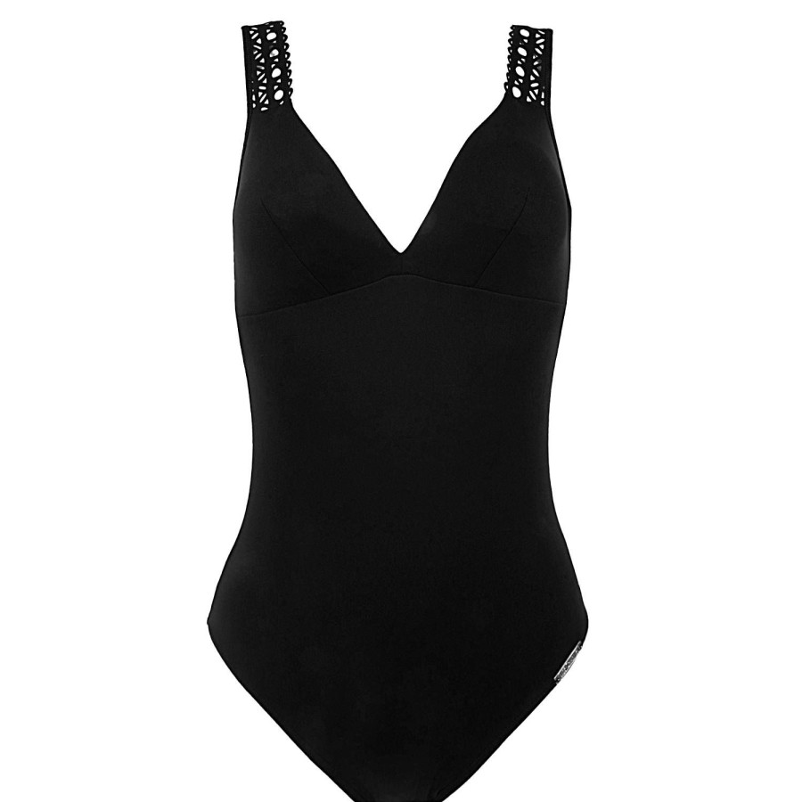 Maillots De Bain Lise Charmel Autres Formes | Maillot De Bain 1 Piece Sans Armatures Noir