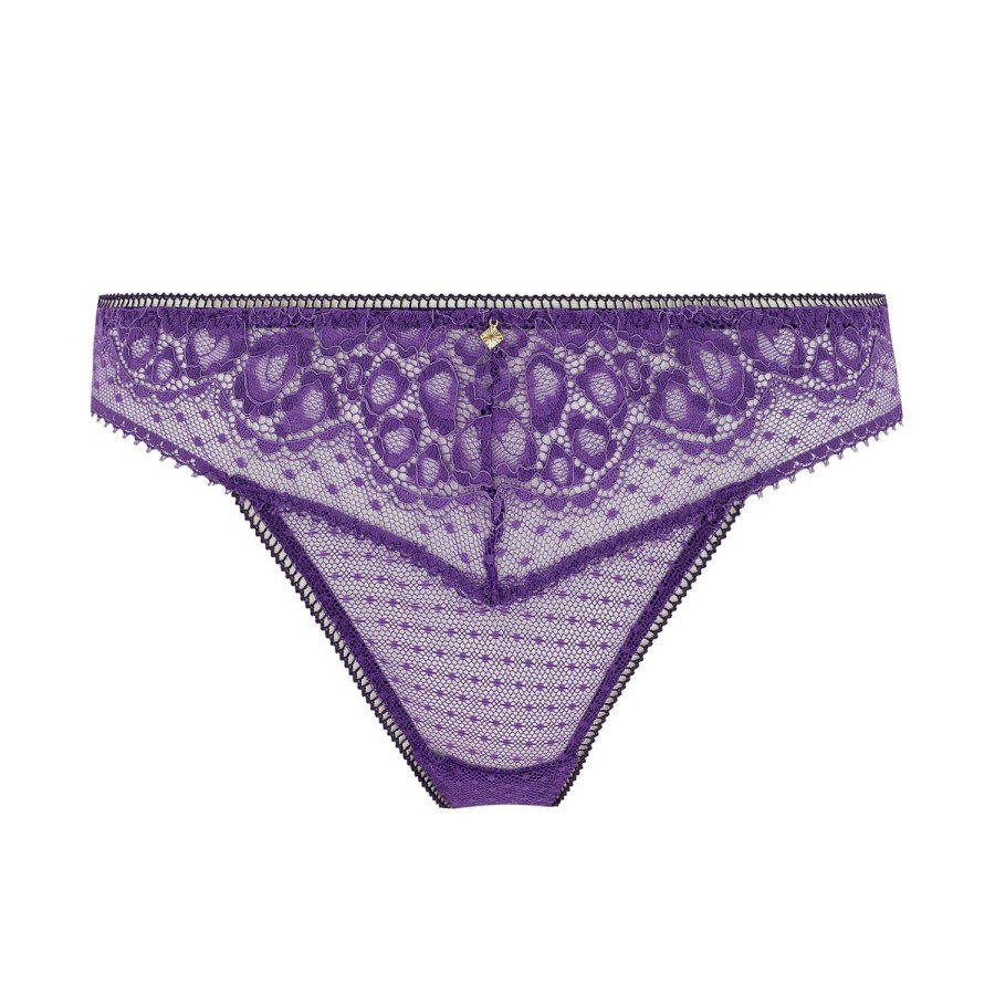 Culottes Aubade | Tanga En Dentelle Ultraviolet