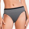 Maillots De Bain Maryan Mehlhorn Culotte Haute | Bas De Maillot De Bain Slip Coulissant Black White