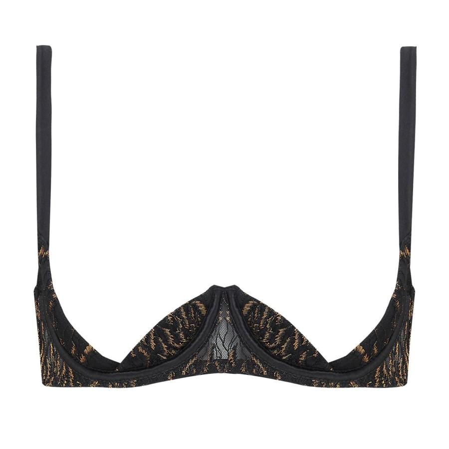 Soutiens-Gorge Coco de Mer | Soutien-Gorge Ouvert Noir/Bronze