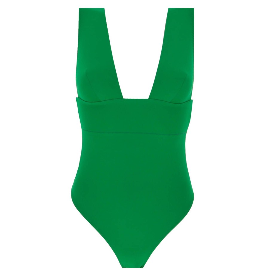 Maillots De Bain LIVY Sexy / Trikini | Maillot De Bain 1 Piece Decollete Sans Armatures Emerald