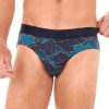 Homme HOM Slip Homme | Slip Homme En Coton Et Modal Navy Print