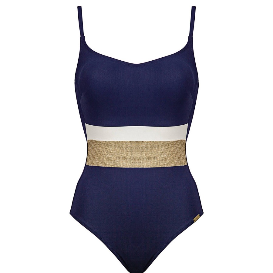 Maillots De Bain Maryan Mehlhorn Nageur | Maillot De Bain 1 Piece Nageur Armatures Navy/Sand