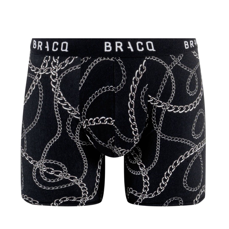 Homme Bracq Boxer Homme | Boxer Long Homme En Coton Noir