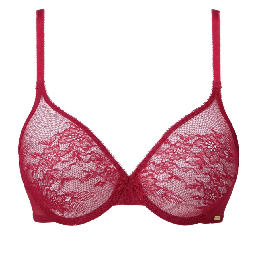 Soutiens-Gorge Gossard | Soutien-Gorge Moule En Dentelle Bordeaux