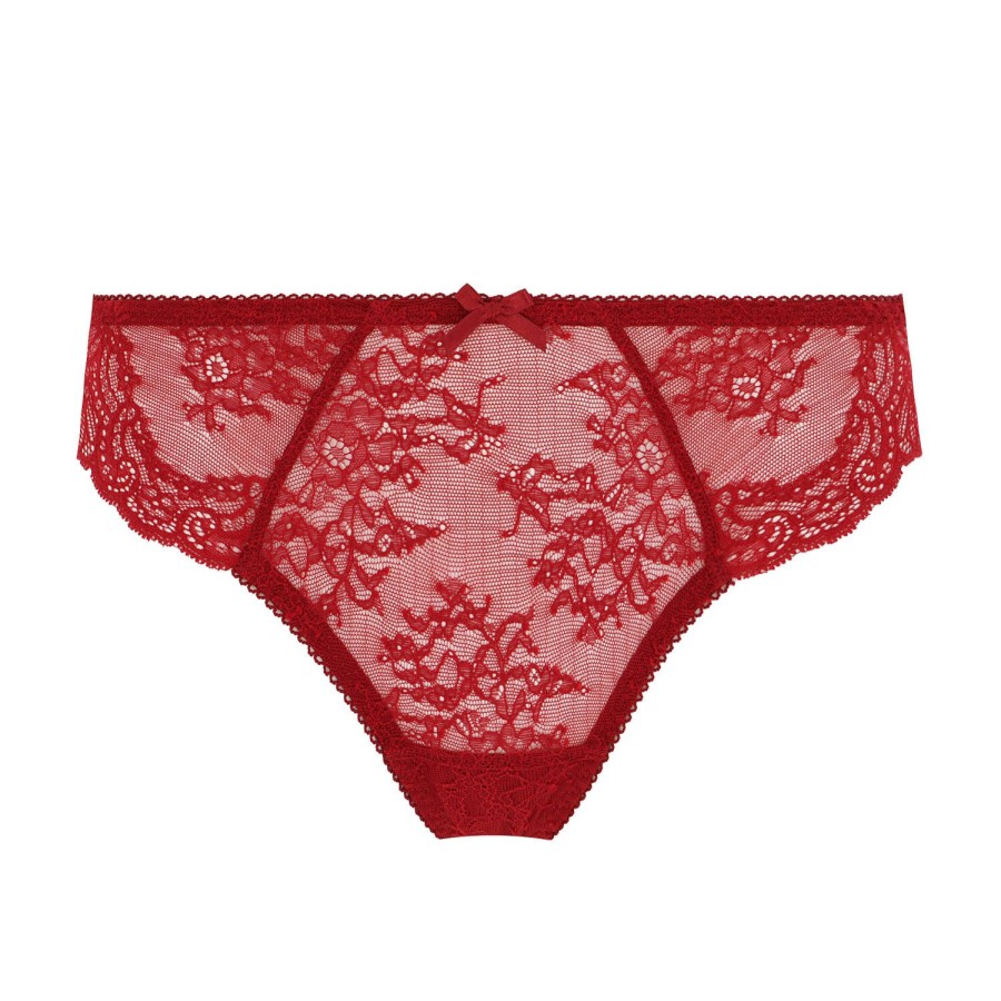 Culottes Aubade | Tanga En Dentelle Irresistible Red