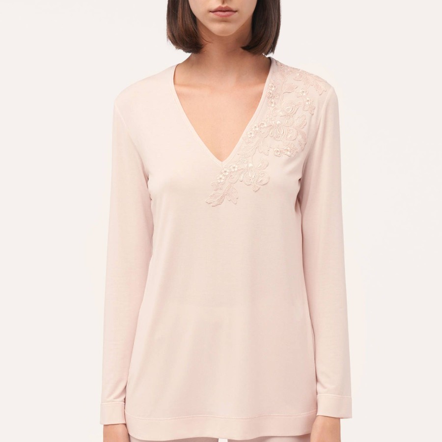 Lingerie De Nuit La Perla | Top Manches Longues Wild Rose