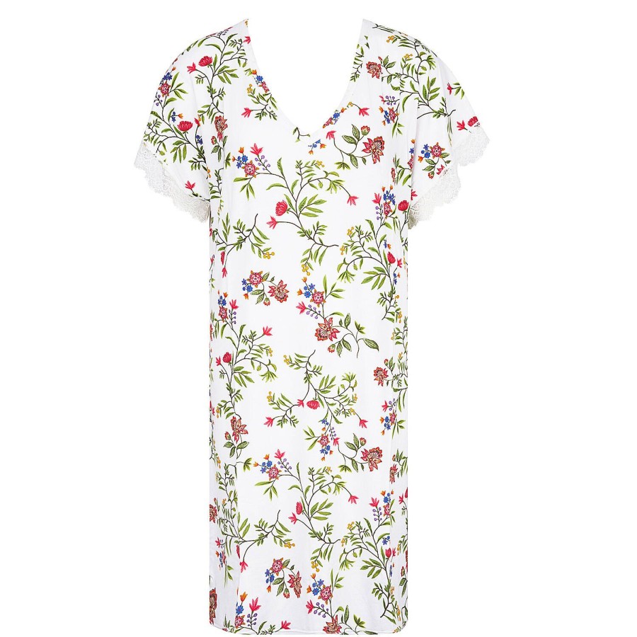 Lingerie De Nuit Antigel | Chemise De Nuit Fleurs En Fete