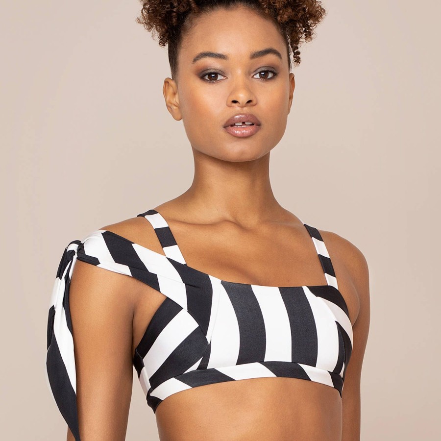 Maillots De Bain Agent Provocateur Brassiere | Haut De Maillot De Bain Brassiere Black/White Stripes