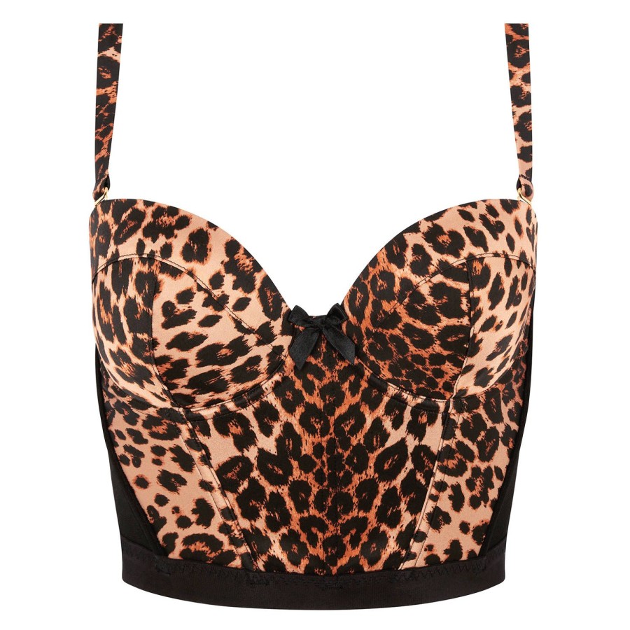 Soutiens-Gorge Agent Provocateur | Soutien-Gorge Bustier Elora En Soie Leopard Print